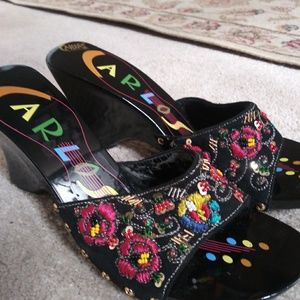 Carlos Santana slides sandals